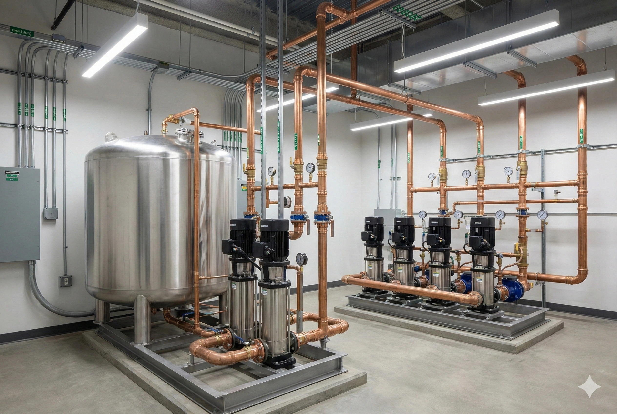 Bodrum su deposu montajı, hidrofor servisi bodrum, sessiz hidrofor, su tankı kurulumu